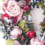 Christmas Wreath Handcraft Peony Wreath Artificial Spring Garland Wreath for Door Wall Wedding Party Home Decor