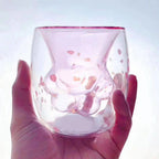 Cat Paw Mug Cat Claw Coffee Mug Double Wall Glass Mug Novelty Gift for Friends