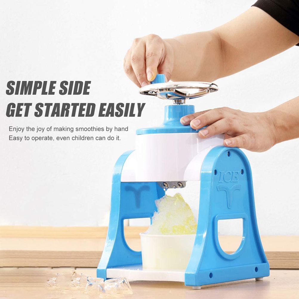 Hand Crank Shaved Ice Cream Machine Slushie Machine for Snow Cone Margarita Frozen Cocktails Healthy Snacks