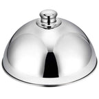Stainless Steel Cloche Food Cover Dome Serving Plate Dish Dining Dinner for Home Kitchen Restaurant Cafe