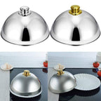 Stainless Steel Cloche Food Cover Dome Serving Plate Dish Dining Dinner for Home Kitchen Restaurant Cafe