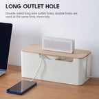 Cable Management Box Cable Organizer Box Wire Management Organizer Cover Hider for Desktop Home Office Kitchen