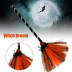 Halloween Witch Broom Cosplay Broom Prop for Halloween Costume Party