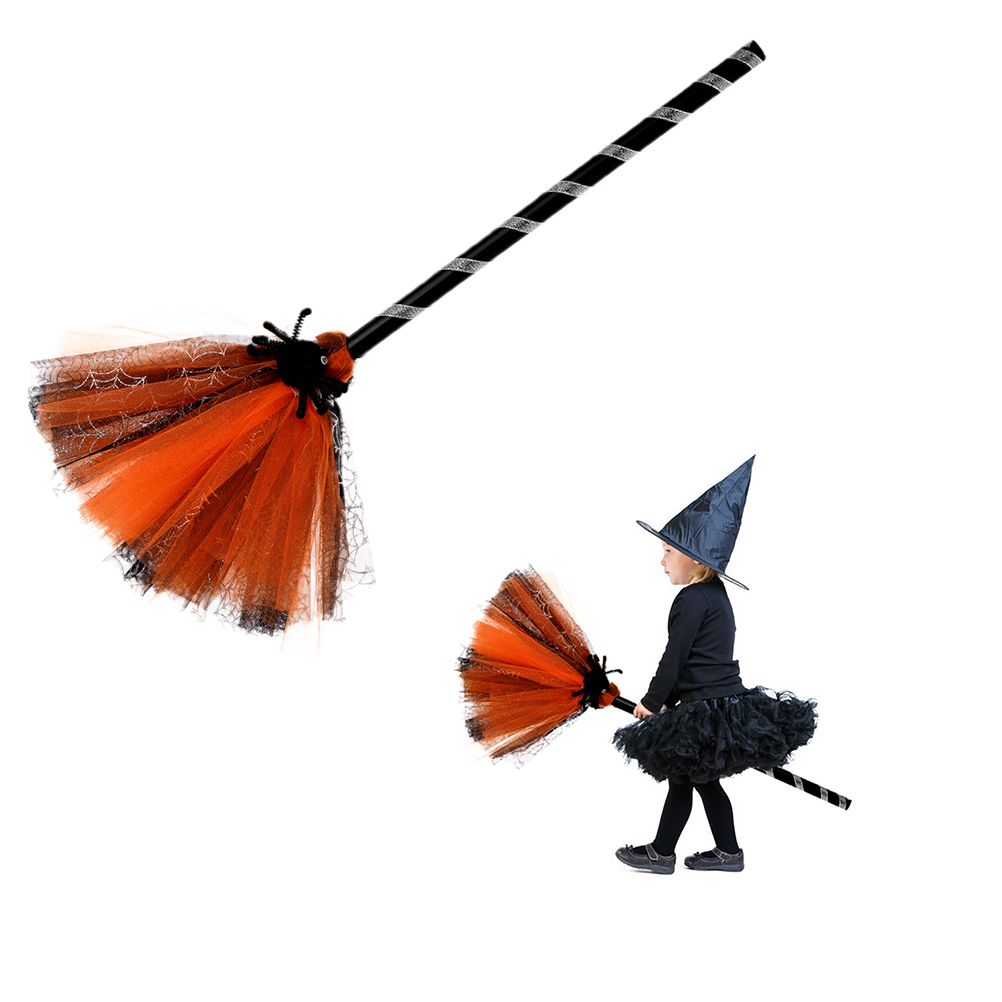 Halloween Witch Broom Cosplay Broom Prop for Halloween Costume Party
