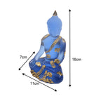 Transparent Sitting Buddha Statue Mini Buddha Ornaments Resin Buddha Decoration