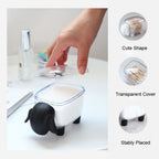 Mini Plastic Cotton Swab Storage Box Cute Sheep Dust Proof Cosmetic Cotton Storage Box Household Desktop Organizer