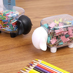 Mini Plastic Cotton Swab Storage Box Cute Sheep Dust Proof Cosmetic Cotton Storage Box Household Desktop Organizer
