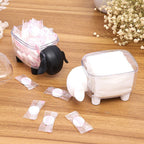 Mini Plastic Cotton Swab Storage Box Cute Sheep Dust-proof Cosmetic Cotton Storage Box Household Desktop Organizer