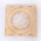 9 Holes Balloon Sizer Box Balloon Measurement Box Balloon Arch Kit Collapsible Wood Cube Balloon Sizer Box for Birthday Wedding Party