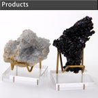 Acrylic Crystal Display Stand Mini Desktop Easel Stands Metal Arm Display with Acrylic Base