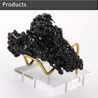Acrylic Crystal Display Stand Mini Desktop Easel Stands Metal Arm Display with Acrylic Base