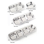 Divided Seasoning Dish Stainless Steel Sauce Dish Kitchen Dipping Dish