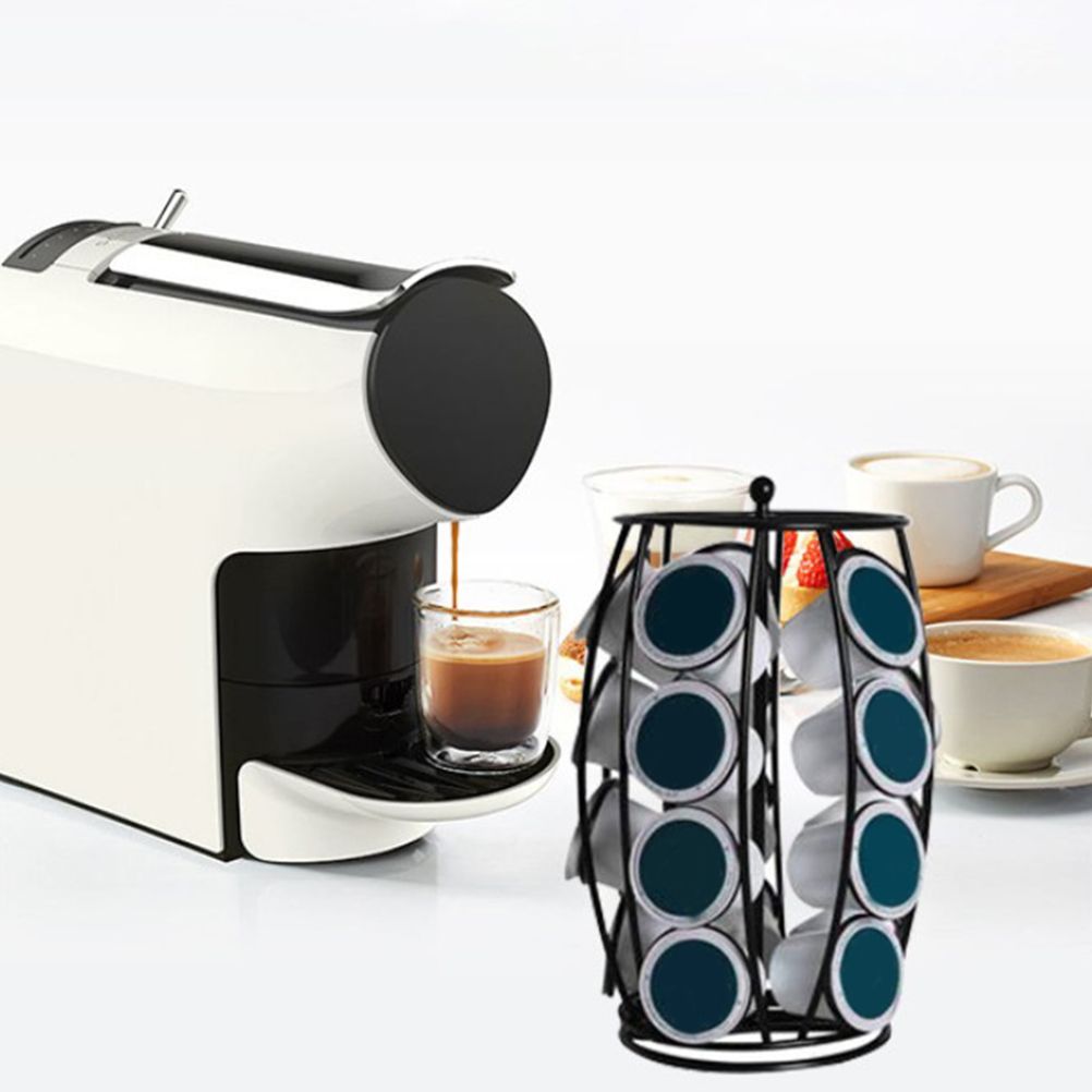 K Cup Carousel Metal Carousel Holder Organizer Coffee Pod Holder for Home Office