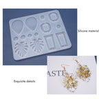 Silicone Resin Molds for Earrings DIY Mold Crystal Multi Style Epoxy Earrings Keychain Mold Jewelry Pendant Making Tool