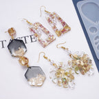 Silicone Resin Molds for Earrings DIY Mold Crystal Multi Style Epoxy Earrings Keychain Mold Jewelry Pendant Making Tool