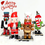 Christmas Wooden Nutcracker Ornaments Nutcracker Figures Toy Puppet Desktop Ornaments Home Decor
