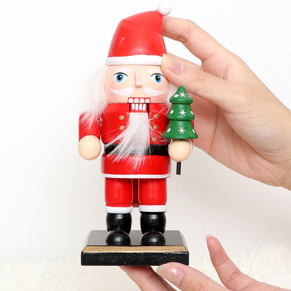 Christmas Wooden Nutcracker Ornaments Nutcracker Figures Toy Puppet Desktop Ornaments Home Decor