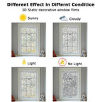 Window Film No Glue Static Decorative Films Window Frosted Film for Sun Protection