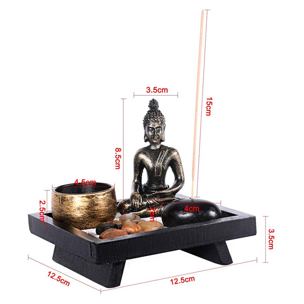 Buddha Statue Tea Light Candle Incense Holder Home Decoration Gift