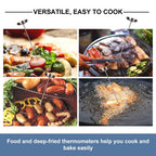 Stainless Steel Frying Oil Thermometer Fryer Fries Fried Chicken Barbecue Thermometer Gauge