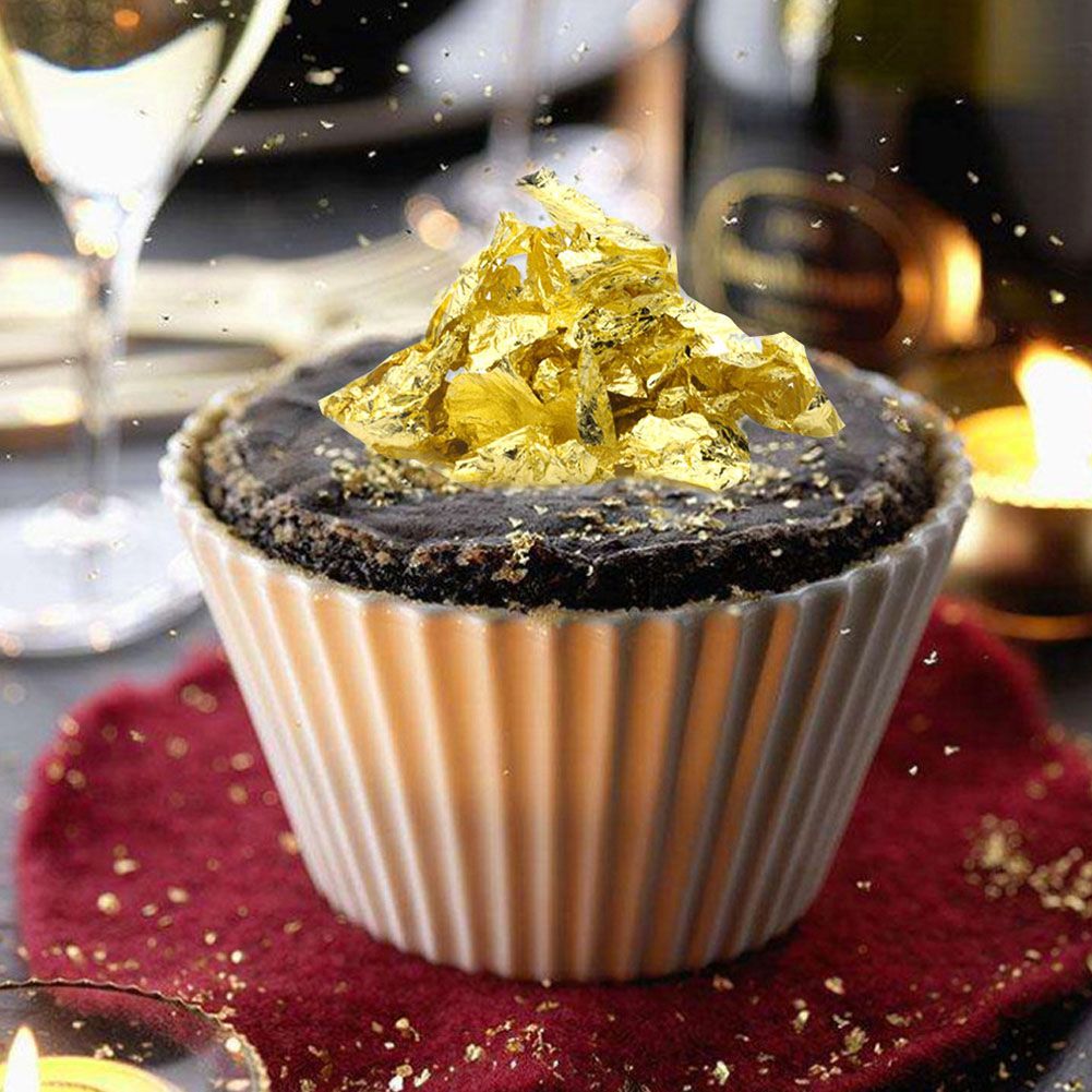 10ml Gold Flakes Gold Leaf Decoration Gold Foil Cooking Cake Chocolate Decoration