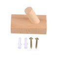 Wooden Wall Hook Vintage Single Hook Natural Wooden Coat Hook Wall Mounted Hook for Home