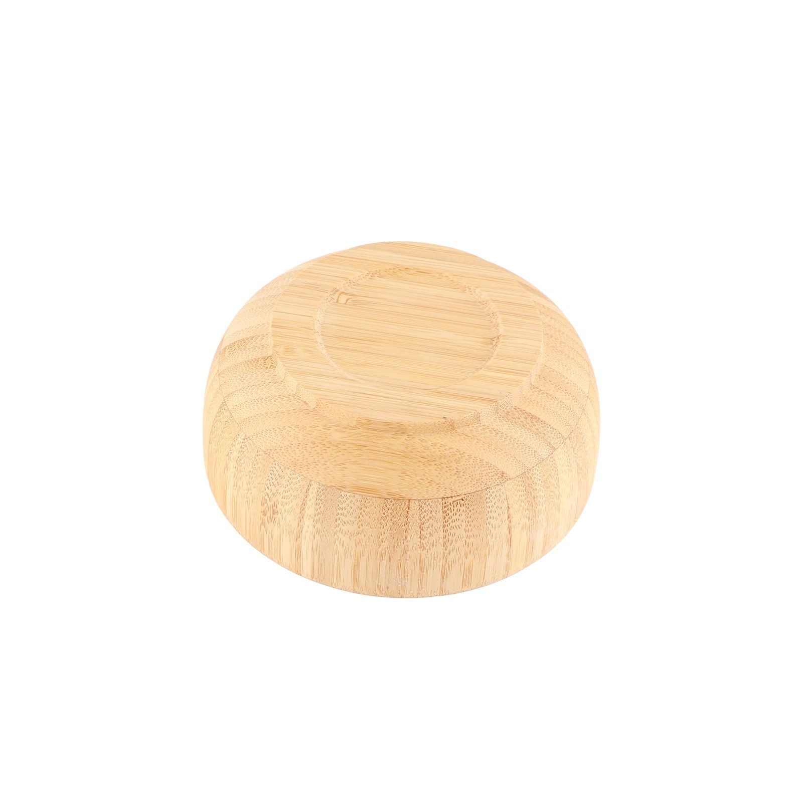 Bamboo Salad Bowl Round Serving Bowl Natural Wood Dishware for Fruit Snacks Appetizers