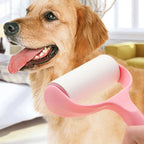 Roller Hair Remover Household Hair Sticking Device Multifunctional Portable Pet Hair Remover Clothes Sticking Device Pink