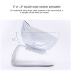 Cat Bowls Pet Feeding Bowl Cat Water Bowl Durable Fall Resistant 15 Degree Tilt Single Cat Food Bowl