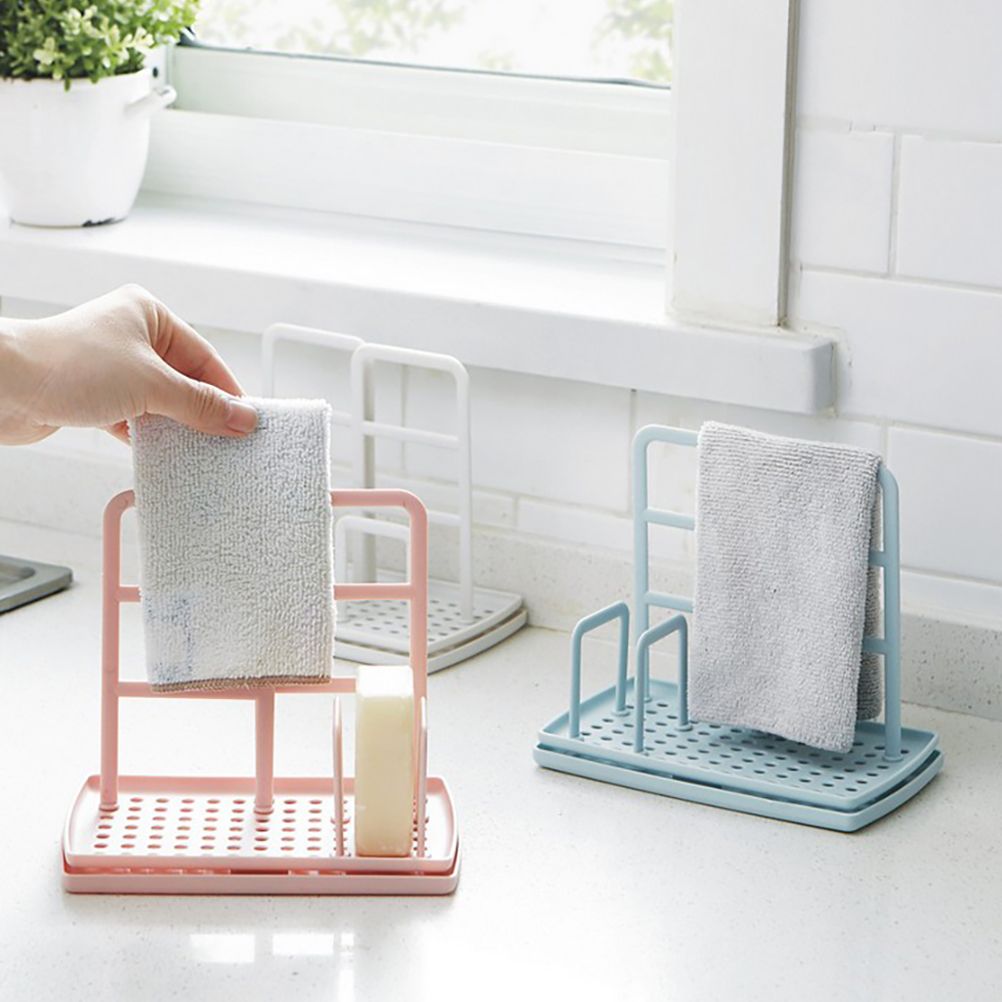 Dishcloth Holder Sponge Holder Stand Rack Organizer Sponge Storage Rack for Kitchen Tool