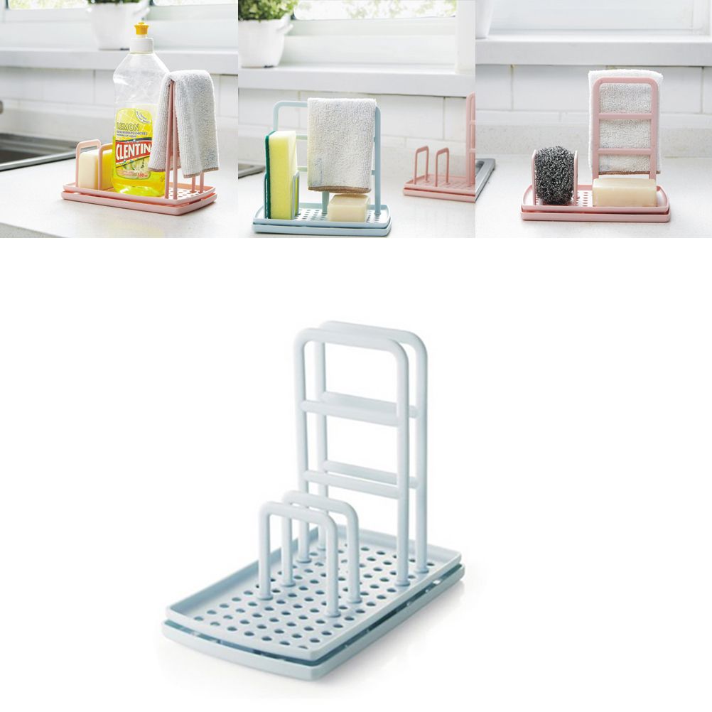 Dishcloth Holder Sponge Holder Stand Rack Organizer Sponge Storage Rack for Kitchen Tool