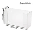 Dustproof Transparent Disposable Gloves Dispenser Wall Mount Clear Acrylic Gloves Storage Box Container