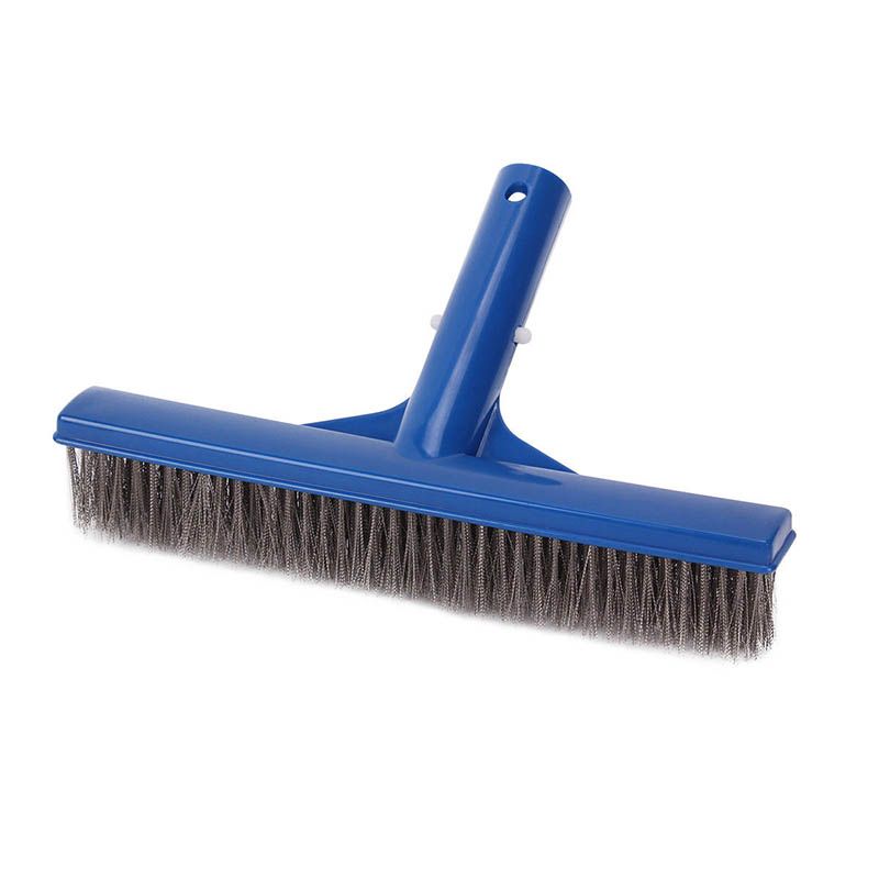 10 Inch Heavy Duty Stainless Steel Wire Pool Algae Brush for Concrete and Gunite Pools and Walkways