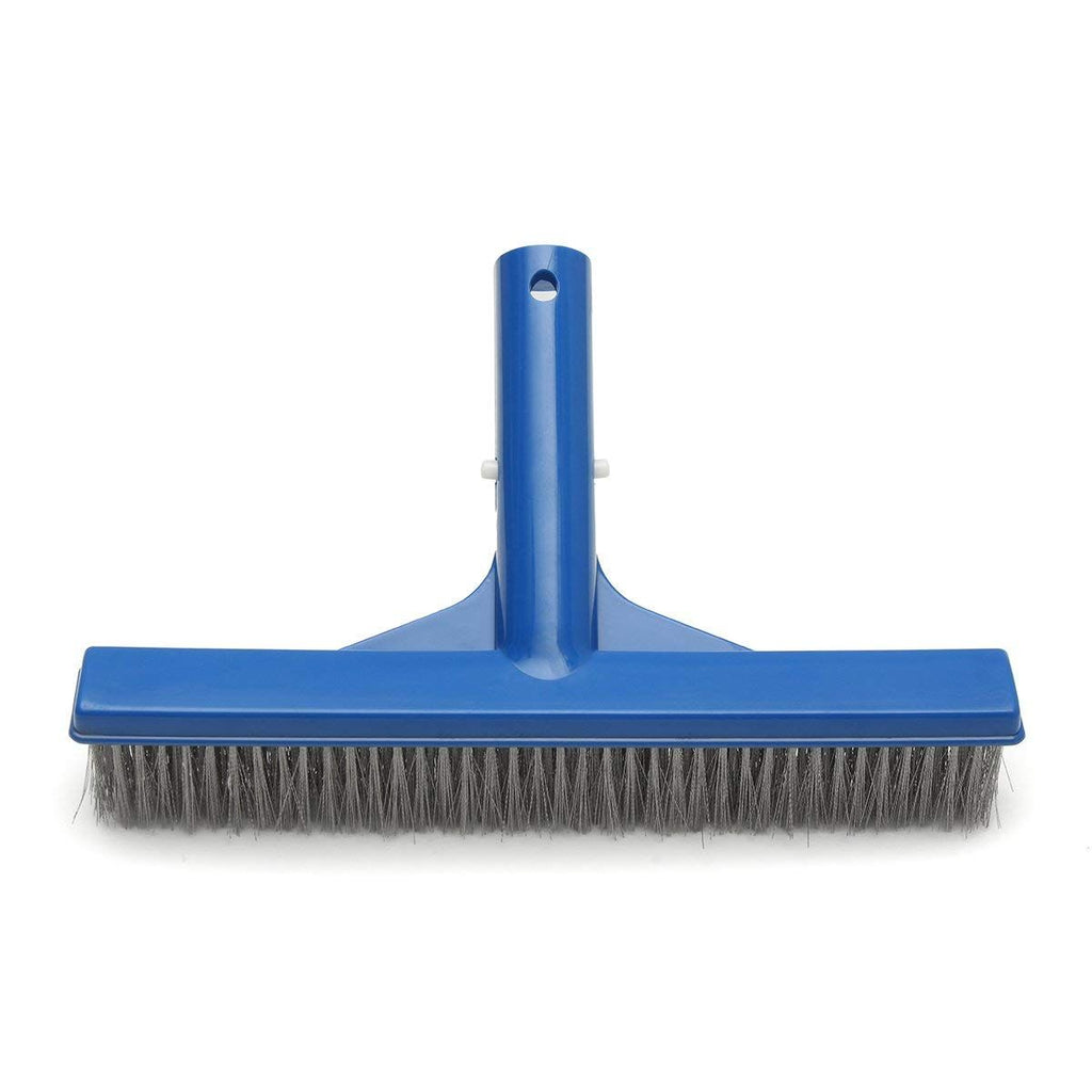 10 Inch Heavy Duty Stainless Steel Wire Pool Algae Brush for Concrete and Gunite Pools and Walkways
