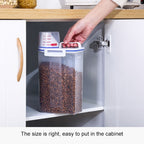Moisture Proof Plastic Transparent Sealed Bucket with Scale Portable Kitchen Storage Box