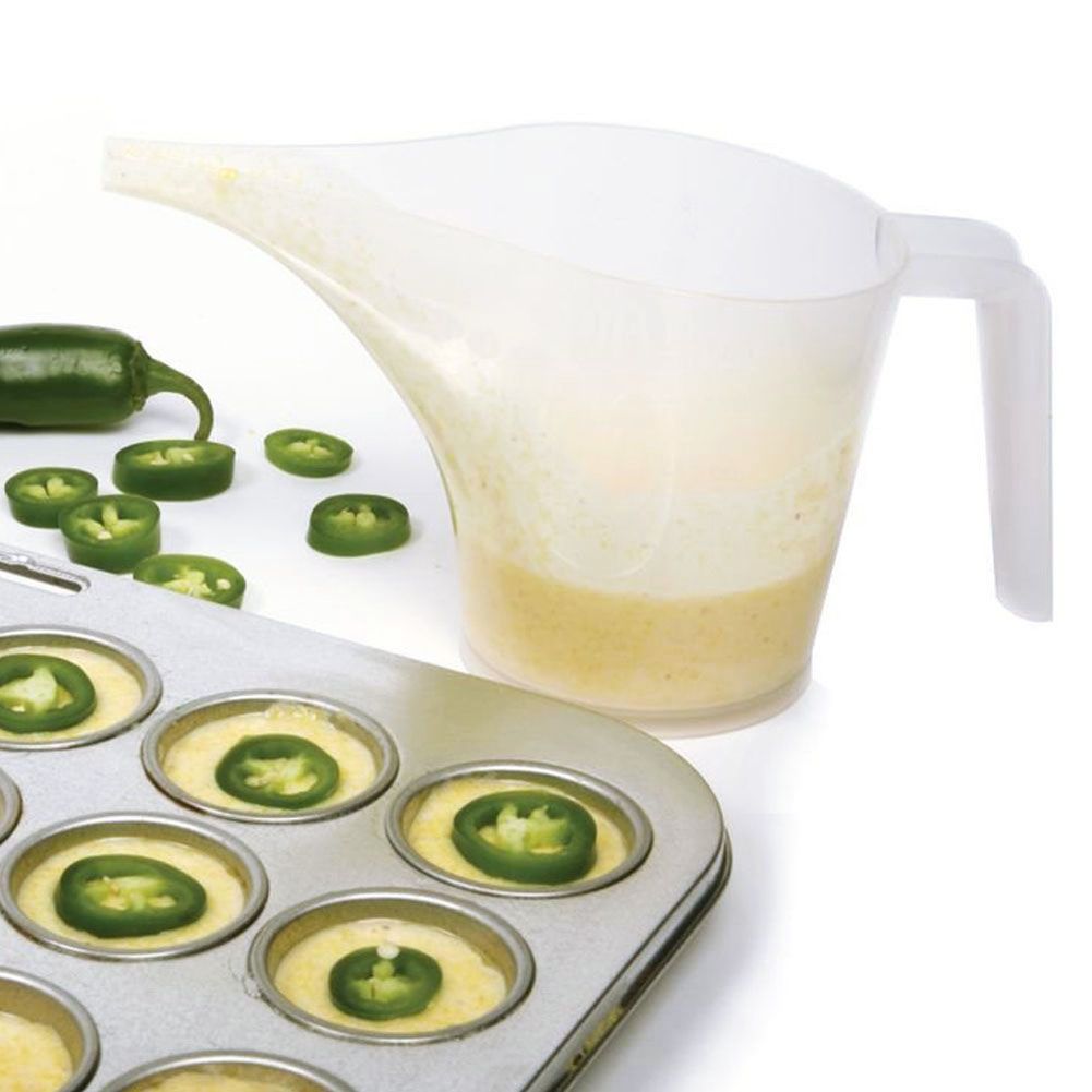 1000ml Funnel Jug Transparent Measuring Cup with Mouth Tip for Jam Batter Syrup