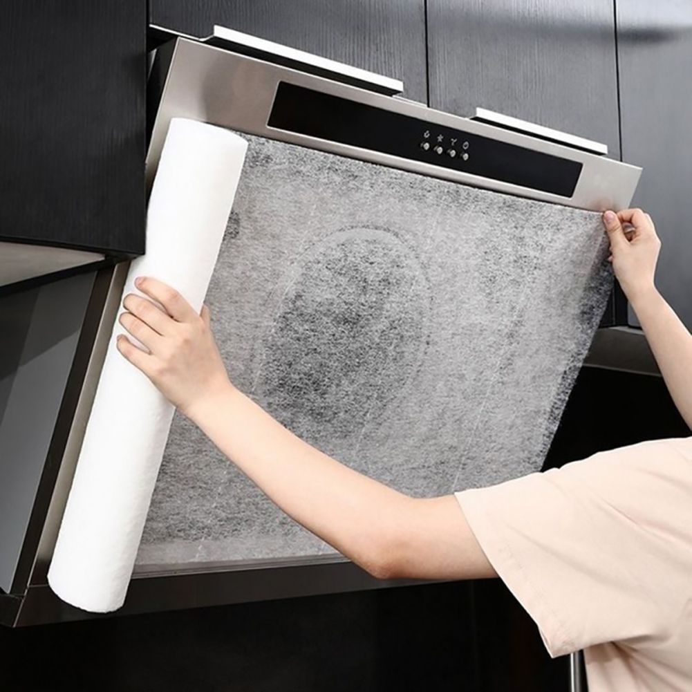 Range Hood Filter Paper Non Woven Range Hood Grease Filter Sheets Paper for Kitchen Supplies 5m Length 46cm Width
