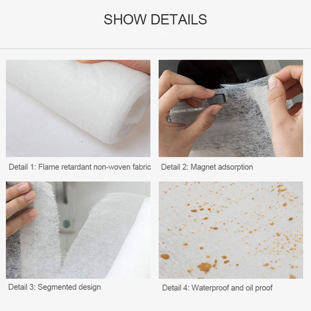 Range Hood Filter Paper Non Woven Range Hood Grease Filter Sheets Paper for Kitchen Supplies 5m Length 46cm Width