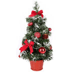 40cm Artificial Tabletop Christmas Tree Mini Xmas Decoration Tree with LED Light Decoration for Christmas Day