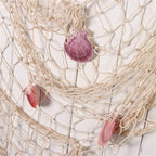 Mediterranean Style Fish Net with Shells Decoration Retro Photography Props Fish Net Wall Decor