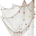 Mediterranean Style Fish Net with Shells Decoration Retro Photography Props Fish Net Wall Decor