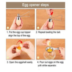 Practical Stainless Steel Egg Topper Cutter Boiled Egg Shell Opener Tool