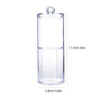 2 in 1 Clear Cotton Pads Cotton Swab Storage Holder Box Transparent Cosmetic Makeup Organizer Case