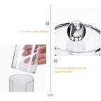 2 in 1 Clear Cotton Pads Cotton Swab Storage Holder Box Transparent Cosmetic Makeup Organizer Case