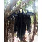 Hanging Bat Ghost Mixed Voice Control Lightening Eyes Screaming Moving Trick or Treat Party Hanging Decoration Best Halloween Decoration Prop