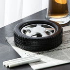 Stainless Steel Car Tire Shape Tyre Cigarette Ashtray Home Office Hotel Decor