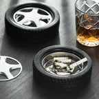 Stainless Steel Car Tire Shape Tyre Cigarette Ashtray Home Office Hotel Decor