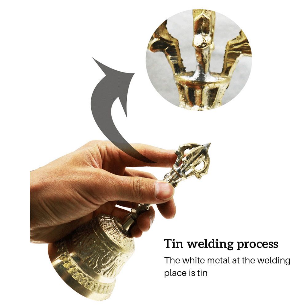 Handmade Hand Bell Tea Meditation Alarm Prayer Tibetan Buddhist Bell