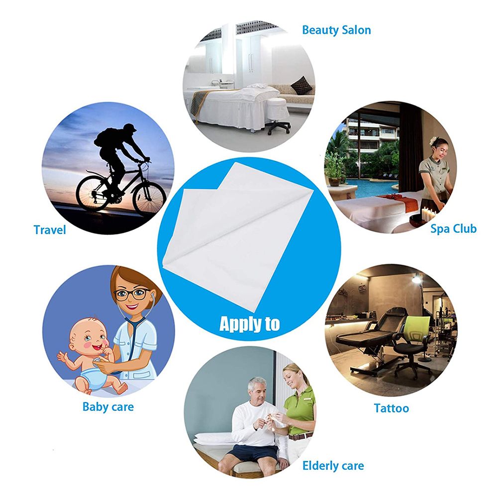 10Pcs Disposable Non Woven Bed Sheet Waterproof and Oil Proof Bed Cover for Beauty Salon SPA Tattoo Massage Table