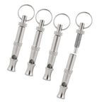 Portable Pet Dog Whistle Keychain Two Tone Ultrasonic Flute Stop Barking Sound Repeller Dog Training Whistle